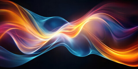 Wall Mural - abstract light waves in vibrant colors create dynamic and energetic visual effect, evoking sense of 