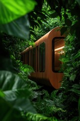 Aufkleber - Eco-Futuristic Transit Next-Gen Sustainable Train Design Merging Biomimetic Architecture with Green Urban Transportation Innovation