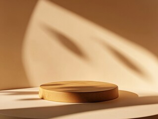 Aufkleber - Minimalist Amber Podium Design Elegant Product Display for Luxury Branding, Contemporary Aesthetic, and High-End Visual Storytelling