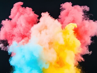 Fototapete - Explosive Creativity Vibrant Pigment Art Explosion - Dynamic Color Burst Visual for Brand Innovation, Digital Marketing, and Artistic Expression
