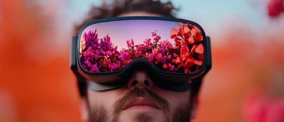 Aufkleber - Immersive Digital Wellness Next-Gen AR Experience Blending Virtual Landscape Aesthetics with Sensory Exploration for Millennial Tech Innovators