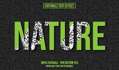 Wall Mural - nature editable text effect