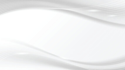 Wall Mural - white luxury background abstract wave shape business banner premium style