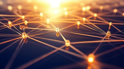 Wall Mural - abstract glowing network connections, representing data flow and connectivity concept