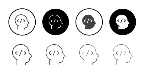 Developer icon Symbol line set