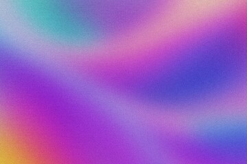 Aufkleber - Iridescent pastel gradient with vibrant spectrum hues in purple, blue, pink. Dreamy 90s, Y2K aesthetic, fluid wave pattern. Holographic Backgrounds, digital art, tranquil designs. Lo-fi grain noise