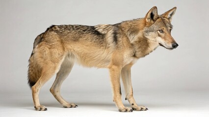  Arabian Wolf on studio background
