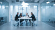 © Dun Dun - Team Collaboration: Blurred Focus, Modern Office Meeting AI Generated