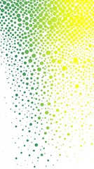 Poster - A Playful Halftone Pattern with Neon Yellow Fading into Green Dots on a White Background