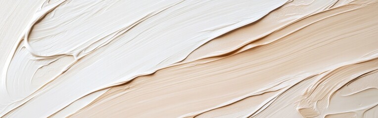 Aufkleber - Creamy Abstract Background with Swirling Textures in Neutral Tones for Cosmetic or Artistic Designs