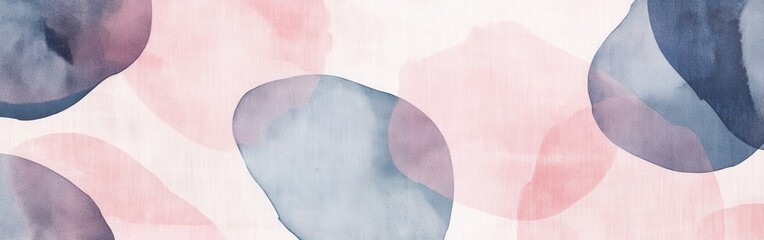 Wall Mural - Delicate overlapping spots of pencil strokes in shades of blue and pink create a calming, abstract design
