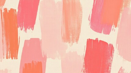 Aufkleber - Artistic Abstract Brush Strokes Background in Warm Pastel Colors - Modern Creative Painting Design