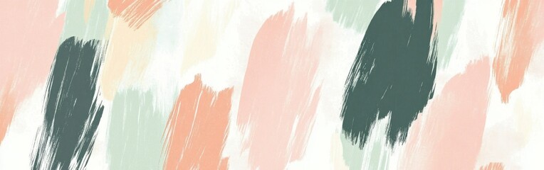 Leinwandbilder - Pencil strokes abstract design with jagged edges in soft pastel colors creating a minimalist modern art background