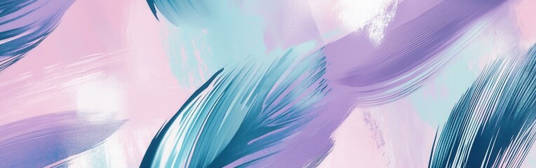 Aufkleber - Soft pastel lavender and teal dashed patterns create a delicate, dreamy backdrop with textured strokes.