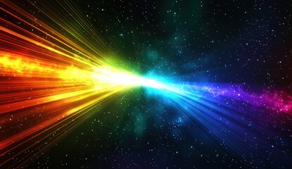 Wall Mural - Cosmic Rainbow Burst