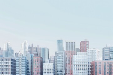  Detailed Image of Urban Concept with Buildings