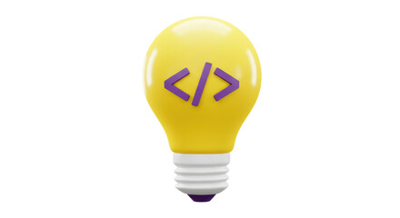 isolated coding light bulb