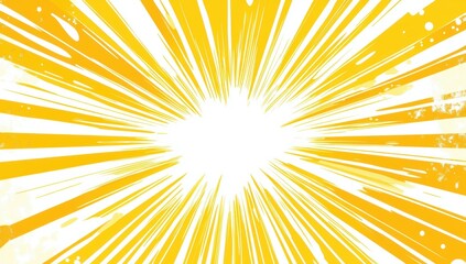 Radiant burst, radiating yellow lines