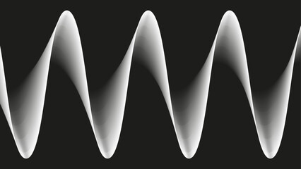 Fototapete - Music Equalizer. Sound Wave isolated on black background with copy space. Vector illustration