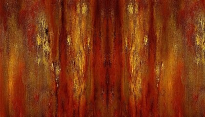 Leinwandbilder - abstract burnt sienna textured wall art with golden highlights for luxury interior decor and digital design background