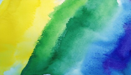 Poster - abstract watercolor texture with yellow green blue gradient for modern wall art, backgrounds, branding or web design

