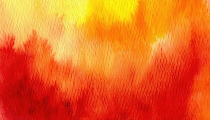 Leinwandbilder - vibrant red orange yellow watercolor texture for background design, fiery gradient art for digital graphics or print

