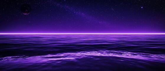 Wall Mural - Ethereal nightscape creating a peaceful atmosphere.