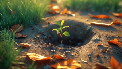 Aufkleber - A green plant is a living entity that utilizes sunlight, water, and carbon dioxide to generate oxygen and energy.