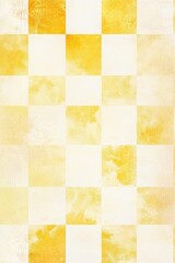 Poster - Checkered yellow watercolor pattern