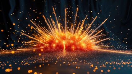 Poster - A collection of fireworks in the sky.