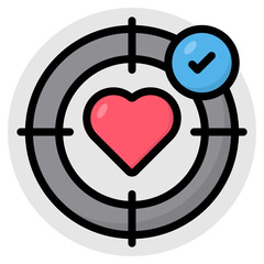 Wall Mural - Perfect design icon of heart target 
