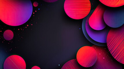 Wall Mural - vibrant abstract background with colorful circles and shapes