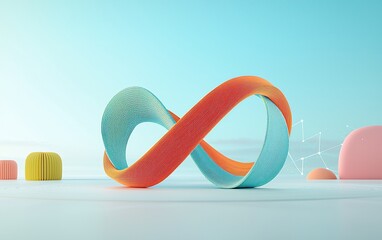 Poster - Abstract infinity symbol design