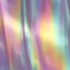 Wall Mural - A colorful, flowing piece of fabric with a rainbow pattern