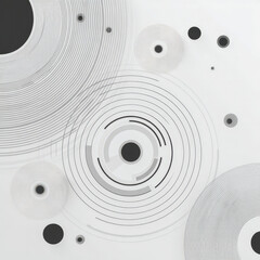 Wall Mural - The image is a collage of circles and dots, with a white background