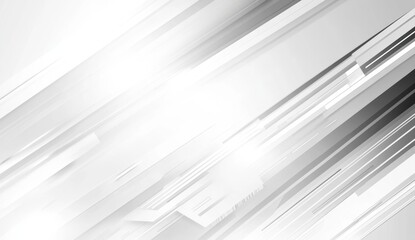 Poster - Abstract Gray and White Diagonal Lines
