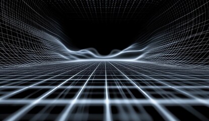 Poster - Futuristic digital landscape