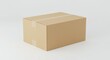 © ndhtr - Cardboard Box Sealed with Tape on White Background
