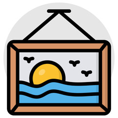 Wall Mural - An icon design of hanging Picture 