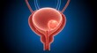 © Firman Dasmir - Detailed medical illustration of a human bladder with a prostate tumor growth