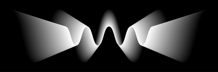 Leinwandbilder - Abstract vector waveform light isolated on background with copy space used for Technology, Music Visuals, web, ui, ux