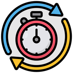 Wall Mural - creative design icon of round the clock