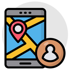 Wall Mural - premium design icon of mobile user location