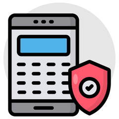 Wall Mural - Trendy design icon of secure calculator 
