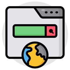 Wall Mural - Flat design icon of search box vector 