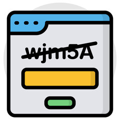 Wall Mural - Trendy design icon of captcha 