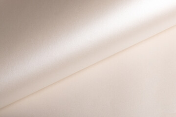 Aufkleber - Background with satin paper texture. Rolled surface with glossy pearlescent finish, champagne and pale gold shimmer. Soft tone, elegant gradient, minimalistic luxury design..