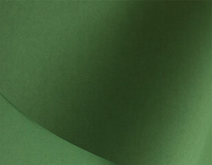 Aufkleber - Matte designer paper texture, modern and minimalistic composition. Curved, rolled surface with sleek, elegant shadows, deep emerald green, and dark forest green tones. Stylish, earthy contrast.