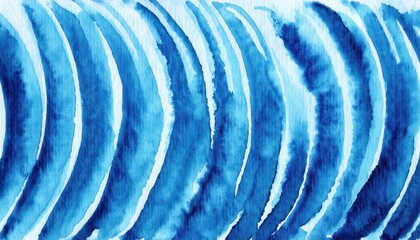 Leinwandbilder -  abstract blue watercolor wave pattern texture for modern wall art, fabric print, digital background, or branding design