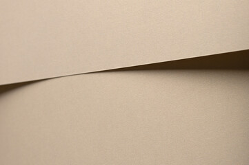 Aufkleber - Paper background with matte texture. Layered smooth surface in beige and tan tones, warm pastel light, soft abstract shape, elegant minimal composition, refined natural design..